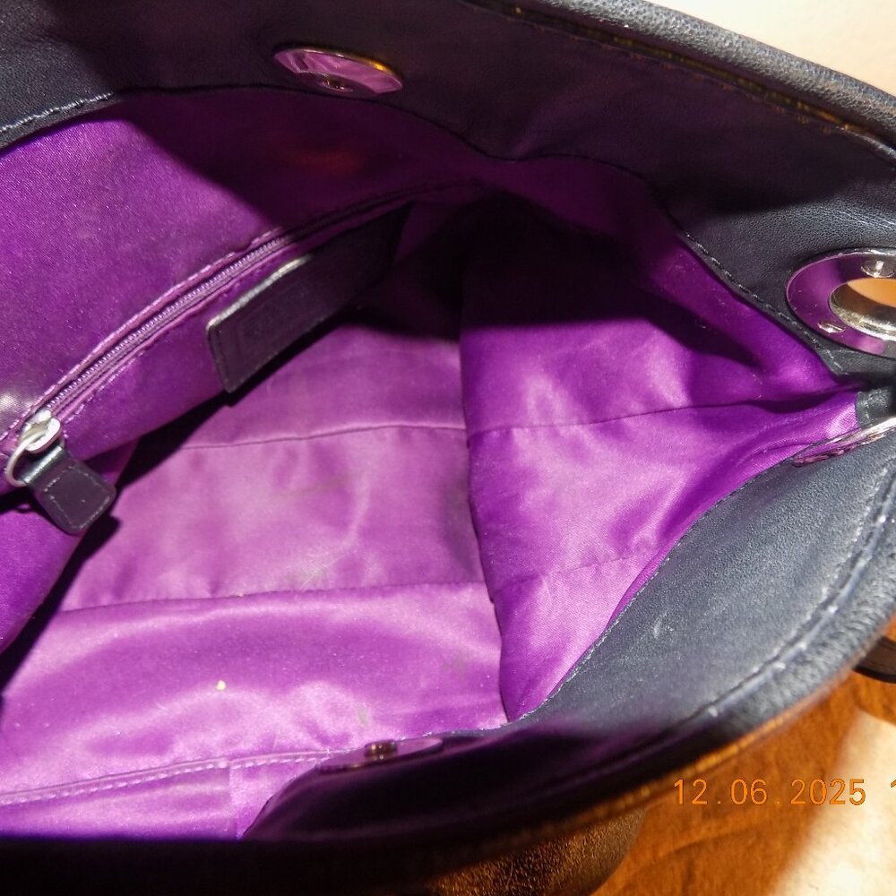 Coach Black Soft Leather Ashley Hippie Bag. - Picture 5 of 5
